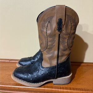 Roper Kids Boots in Black and Brown Size 9 toddler